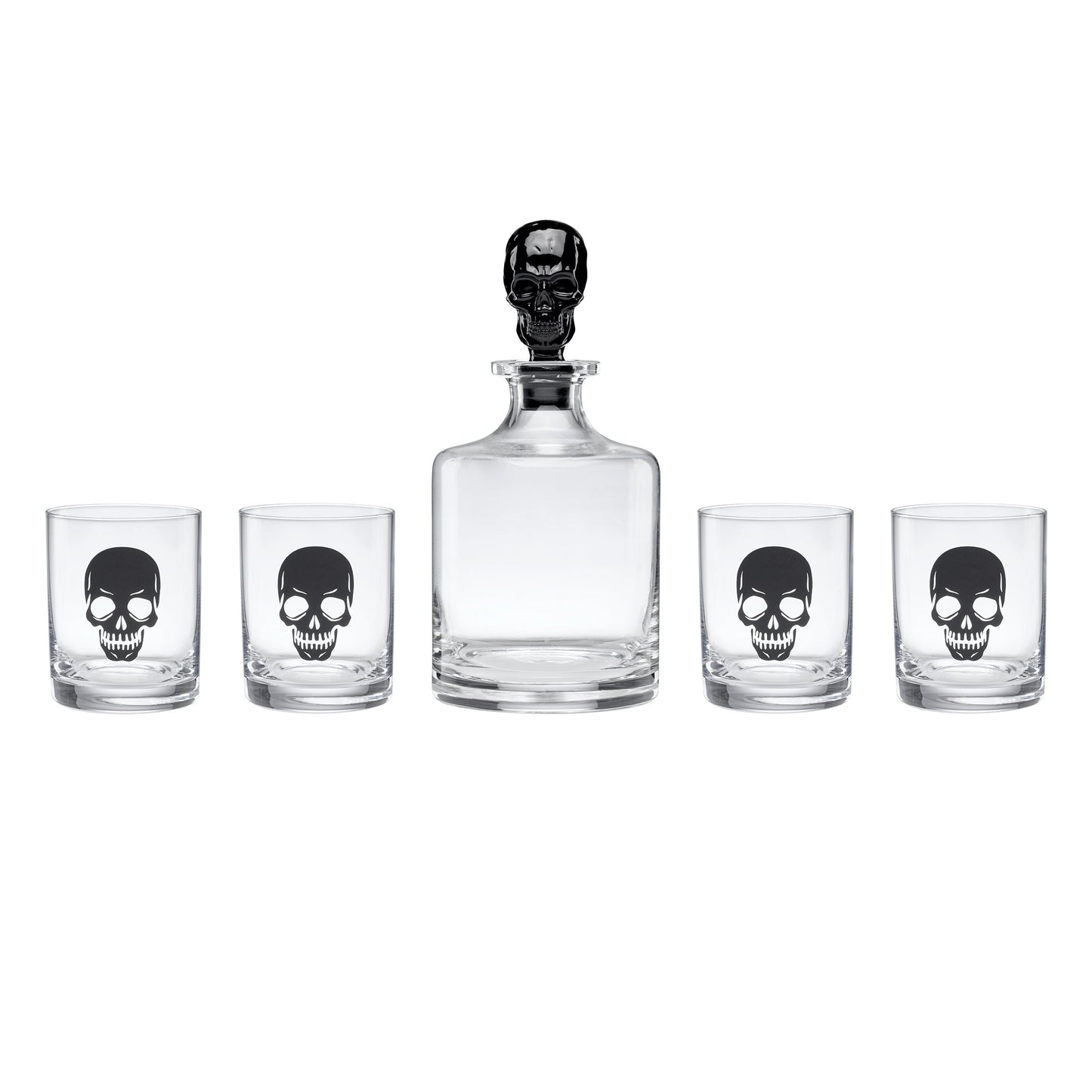 Vintro Halloween Skeleton 5-Piece Whiskey Set