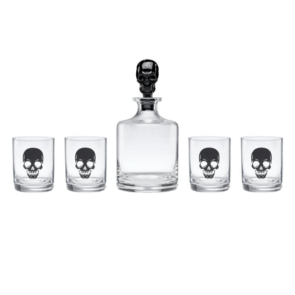 Vintro Halloween Skeleton 5-Piece Whiskey Set