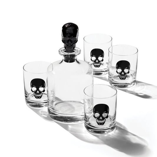 Vintro Halloween Skeleton 5-Piece Whiskey Set