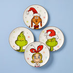 Merry Grinchmas Grinchie Grins Accent Plates, Set of 4