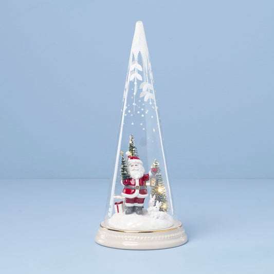 Merry & Magical Lit Santa With Lantern Figurine