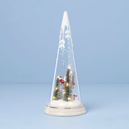 Merry & Magical Lit Santa With Lantern Figurine