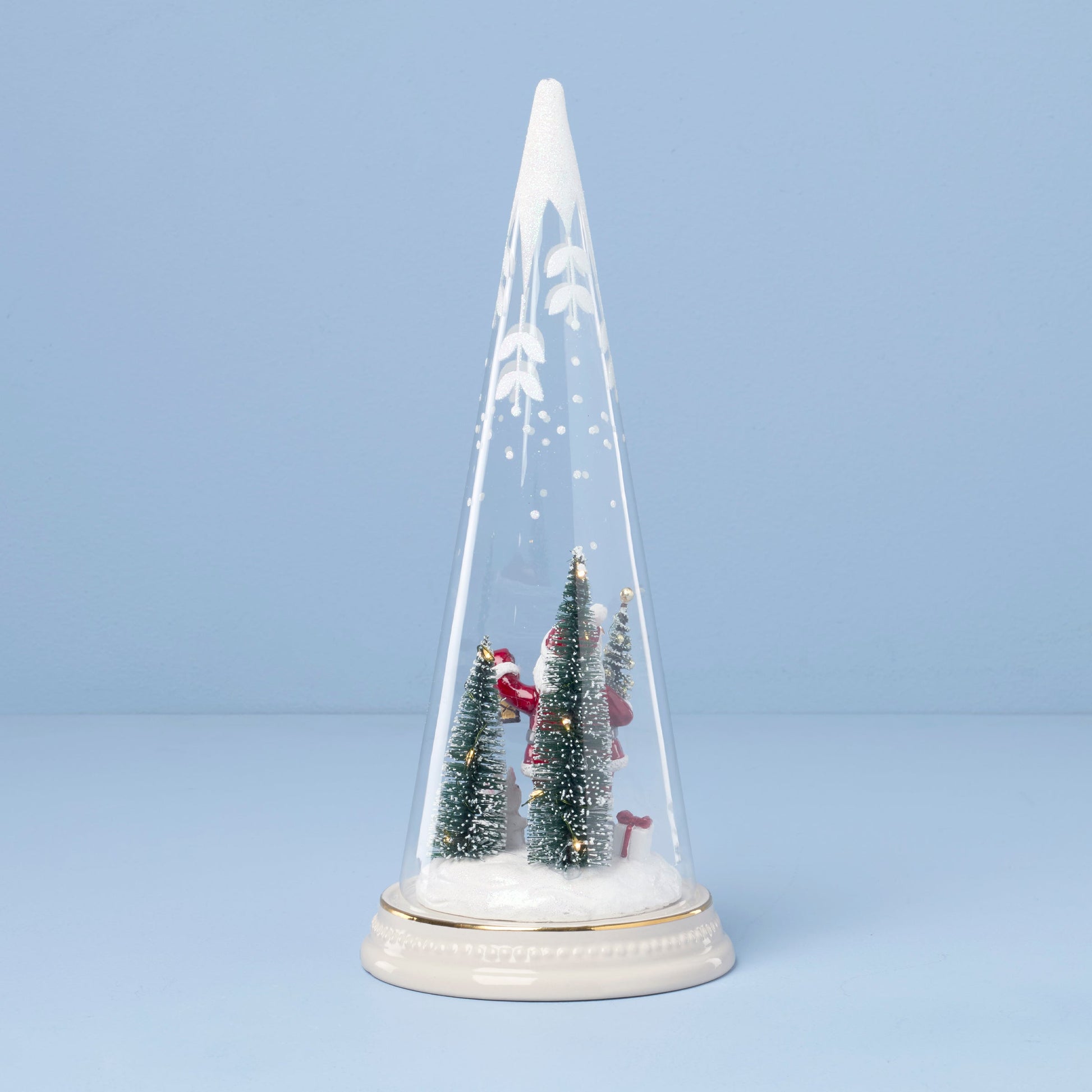 Merry & Magical Lit Santa With Lantern Figurine