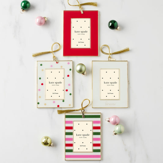 Be Jolly Stripe Mini Photo Frame Ornament