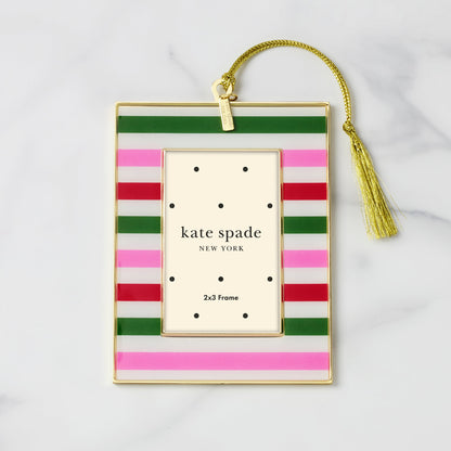 Be Jolly Stripe Mini Photo Frame Ornament