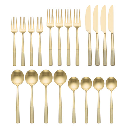Modulus Champagne Satin 20-Piece Flatware Set