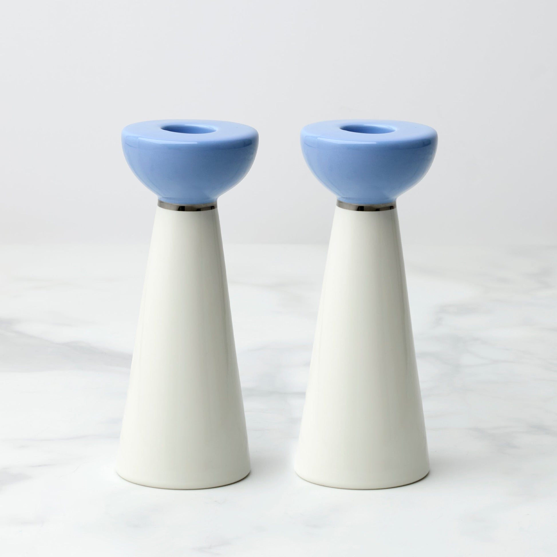 Oak Street Candlestick Holders, Set of 2