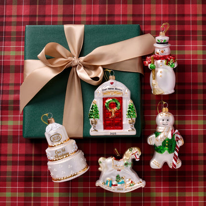 Blown Glass Snowman Ornament