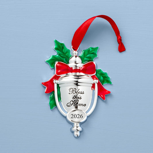 2026 Bless This Home Silverplate Ornament