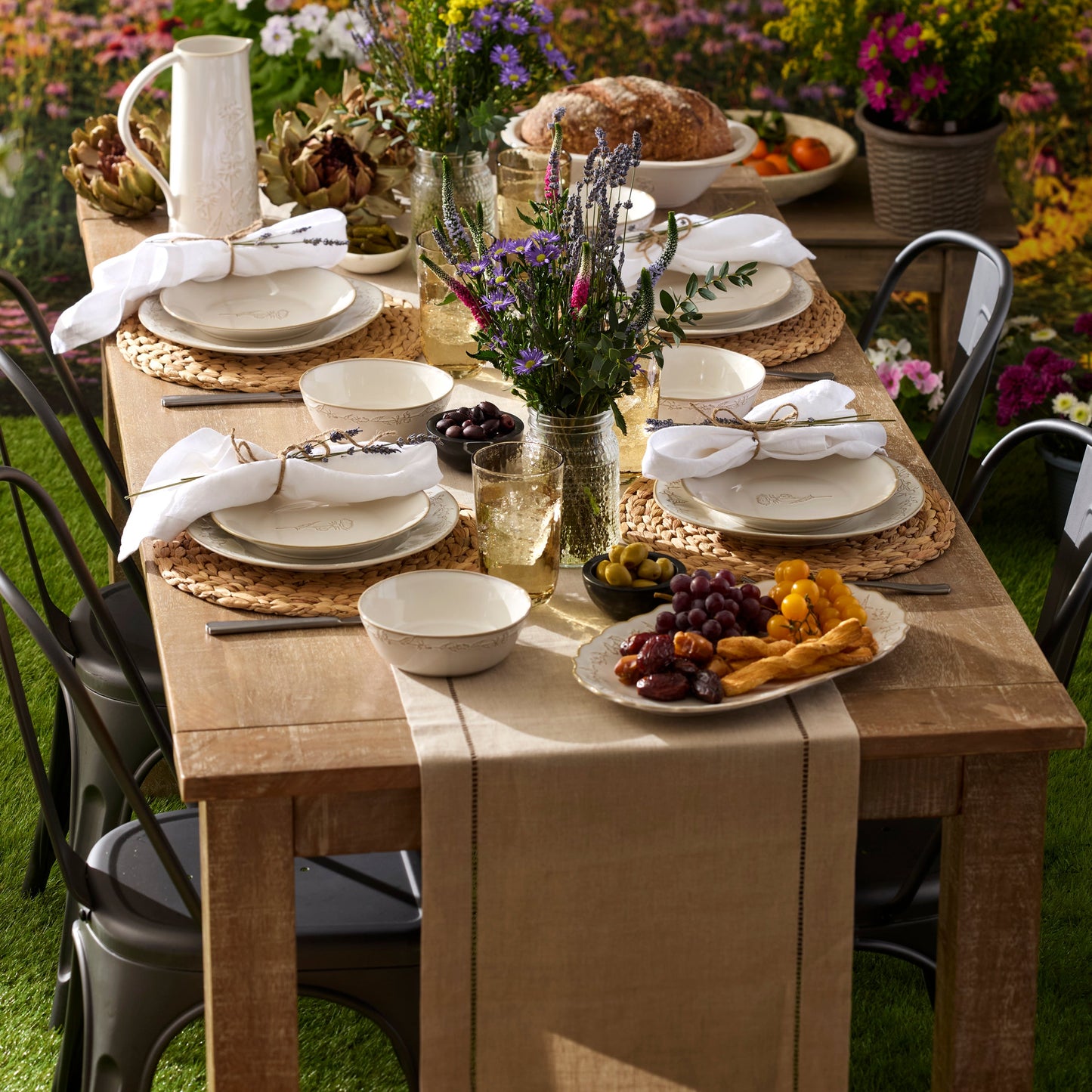Homespun 12-Piece Dinnerware Set