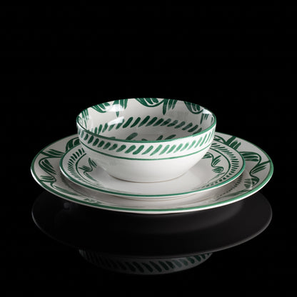 Solear Green 12-Piece Dinnerware Set