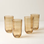 Homespun Amber Tall Tumbler - Set Of 4