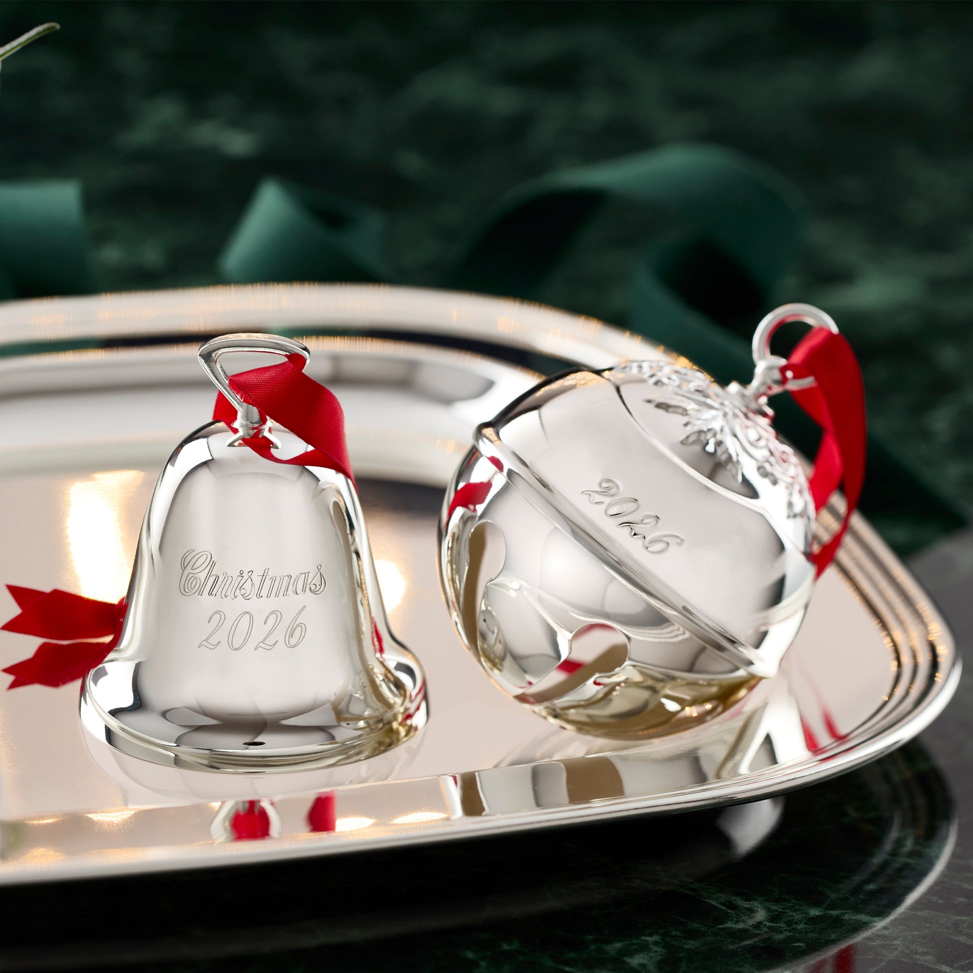 2026 Silverplate Christmas Bell Ornament