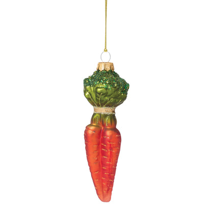 Retro Blown Glass Carrot Ornament