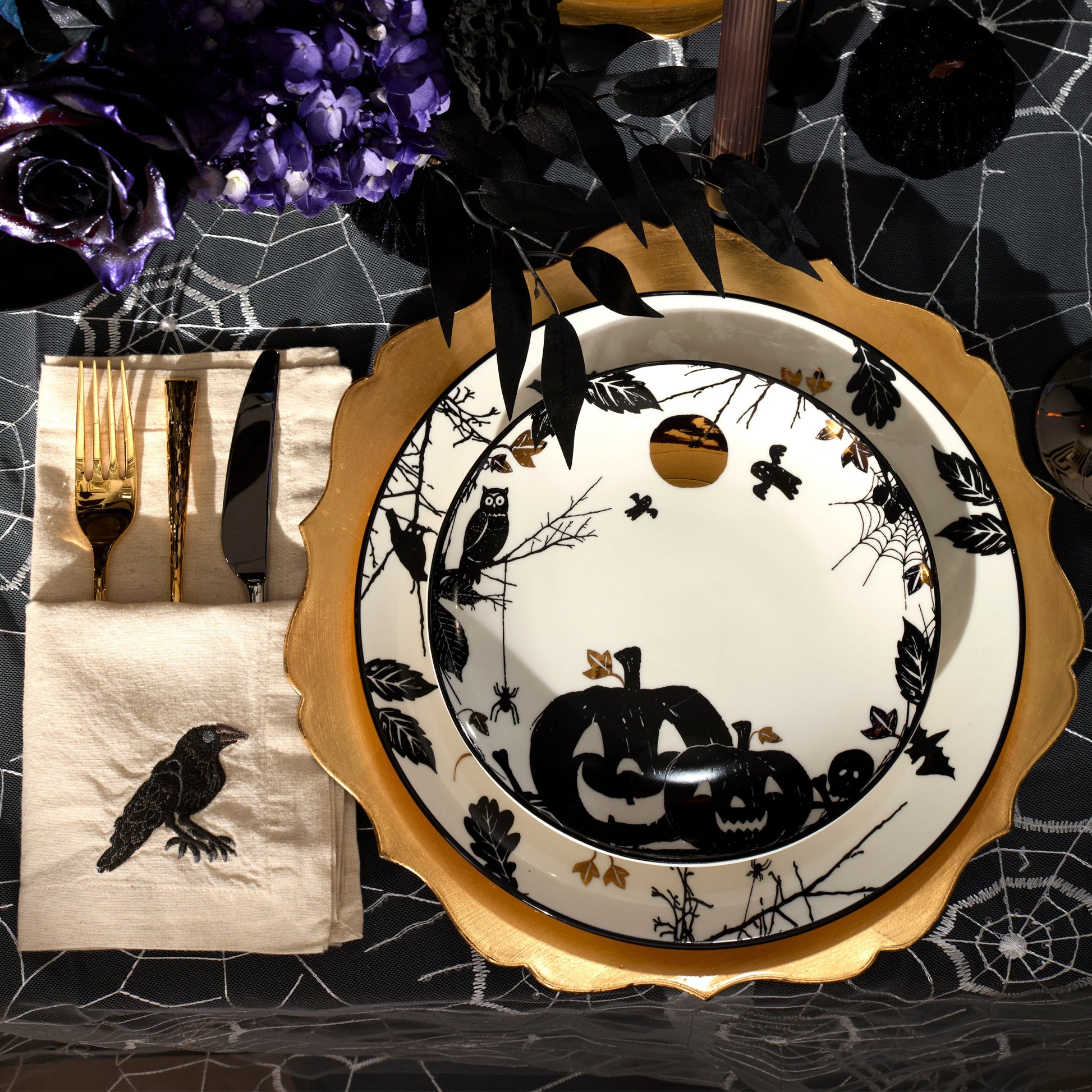 Haunted Halloween Dinner Plates, Set of 4