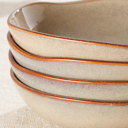Organic Shades Oatmeal Pasta Bowls, Set of 4