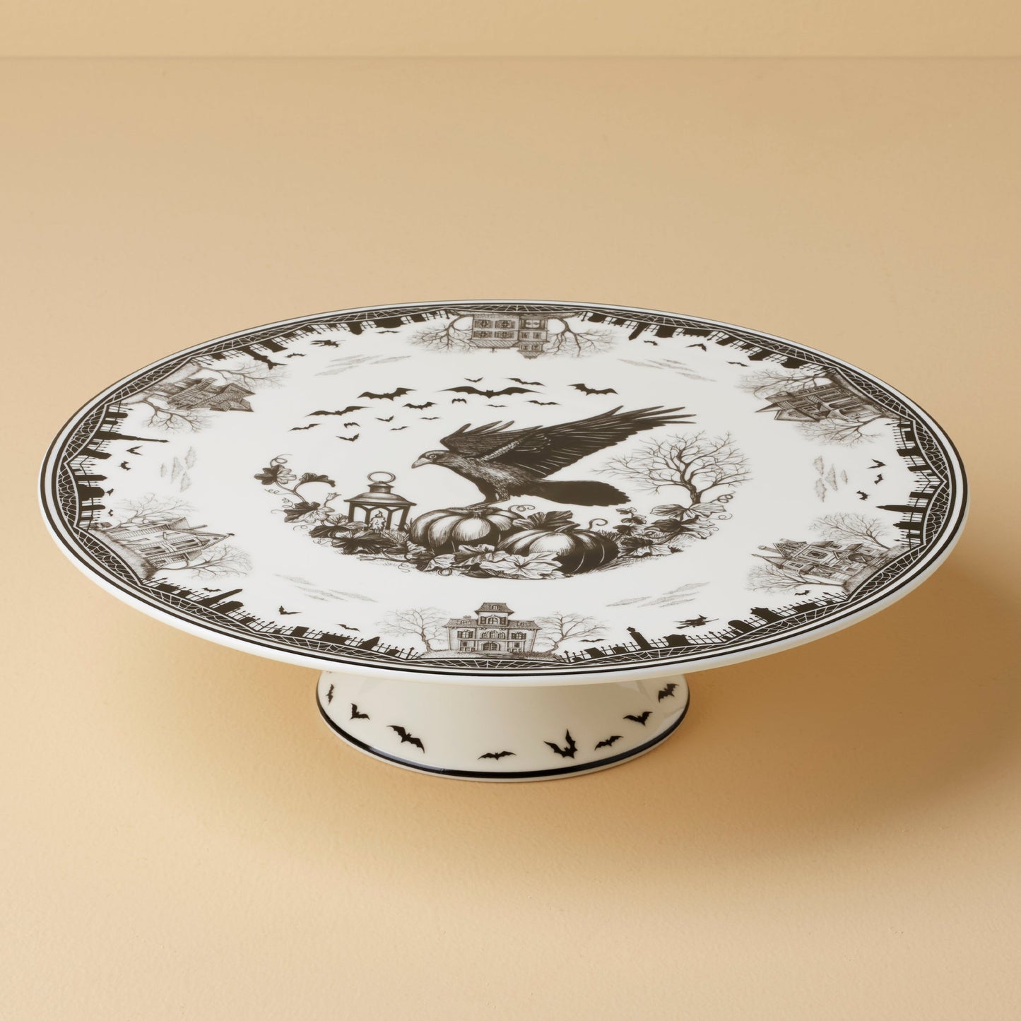 Haunted Village Cake Plate