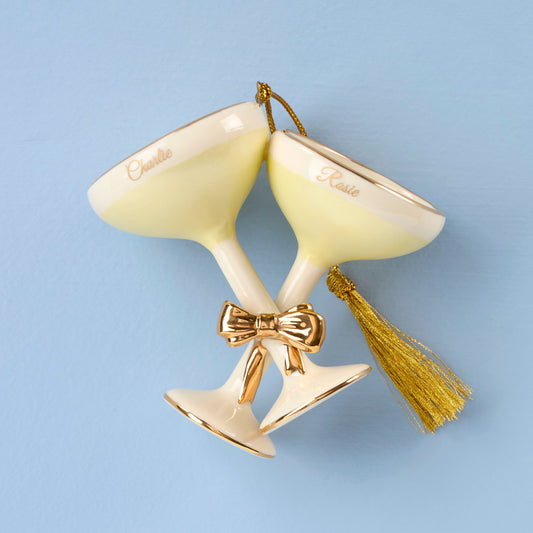 Personalized Champagne Glasses Ornament