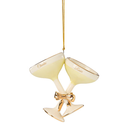 Personalized Champagne Glasses Ornament