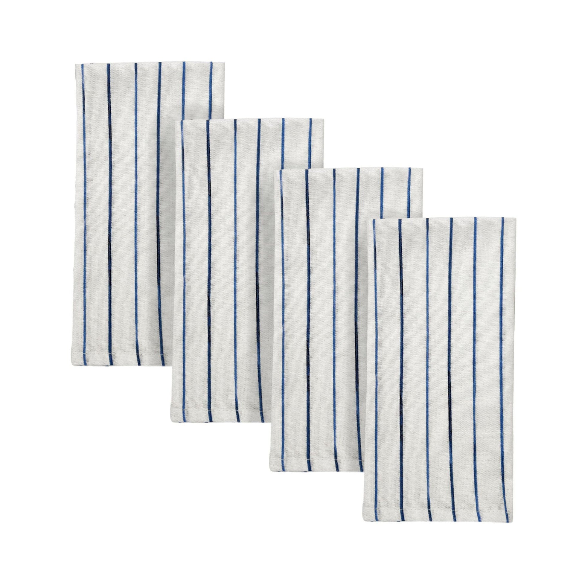 Blue Bay Stripe Dinner Napkins, Set of 4