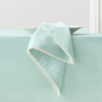 French Perle Solid Ice Blue Dinner Napkins, Set of 4