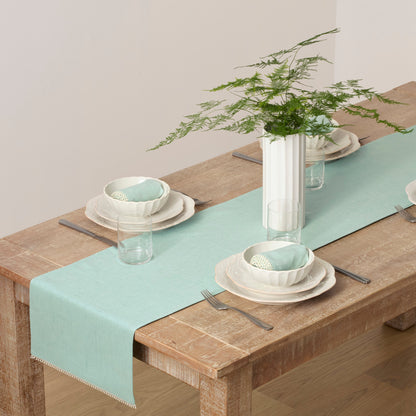 French Perle Solid Ice Blue 14x90 Table Runner