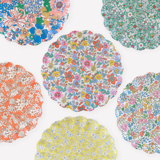 Meri Meri x Liberty Garden Party Large Plates, Set of 6