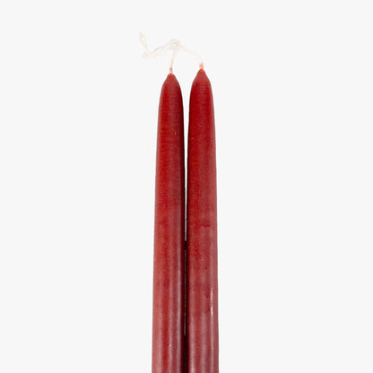 Dripless Rust 12" Taper Candles, Set of 2