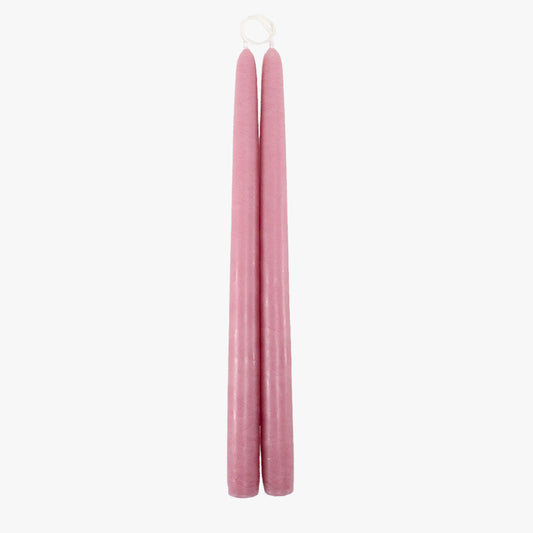 Dripless Vintage Rose 12" Taper Candles, Set of 2