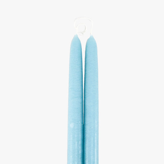 Dripless Robins Egg 12" Taper Candles, Set of 2
