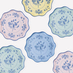 Vintage Botanical Reusable Small Plates, Set of 4