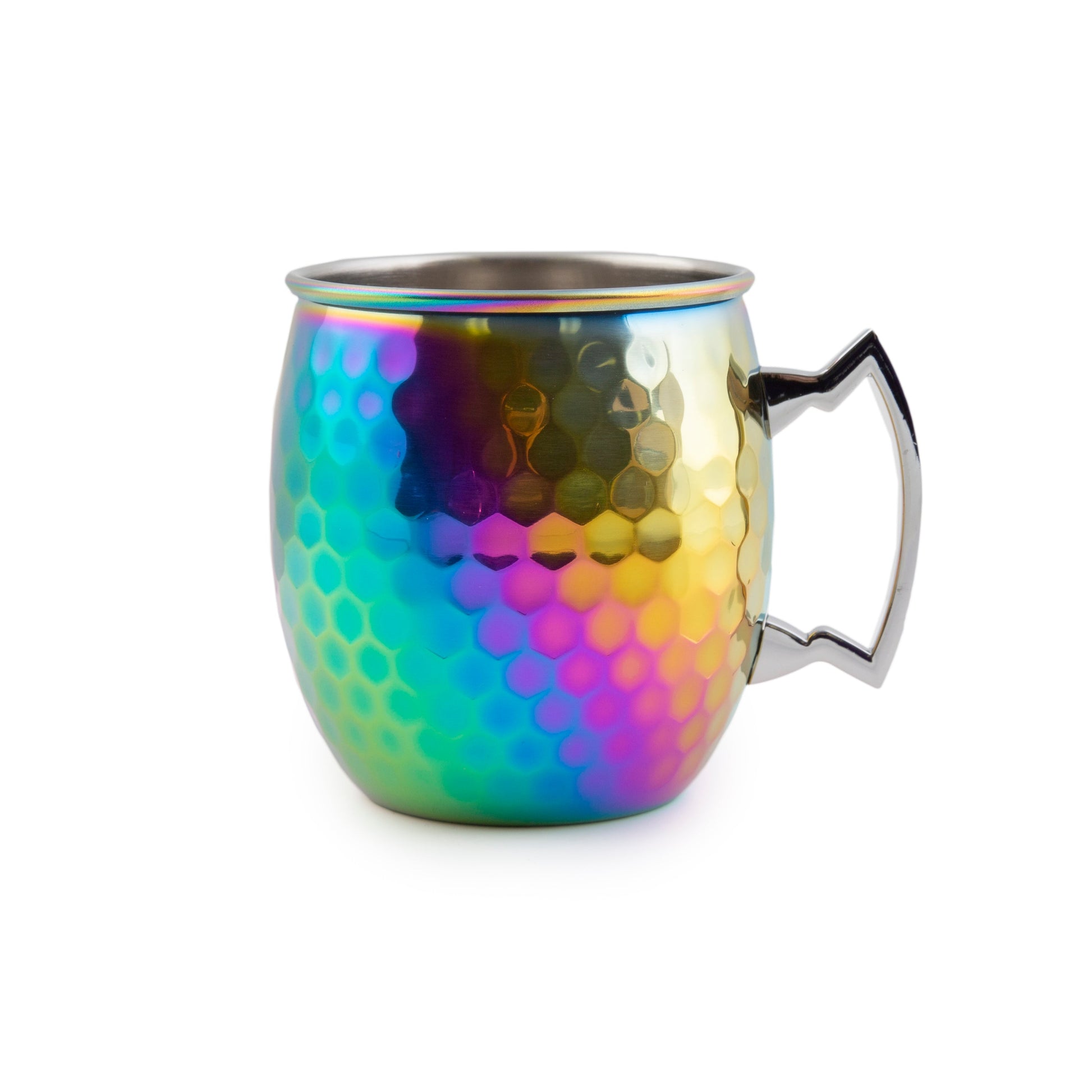Hammered Rainbow Moscow Mule Mugs, Set of 4