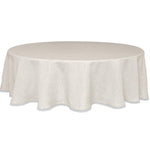 French Perle Solid Natural 70x70 Round Tablecloth