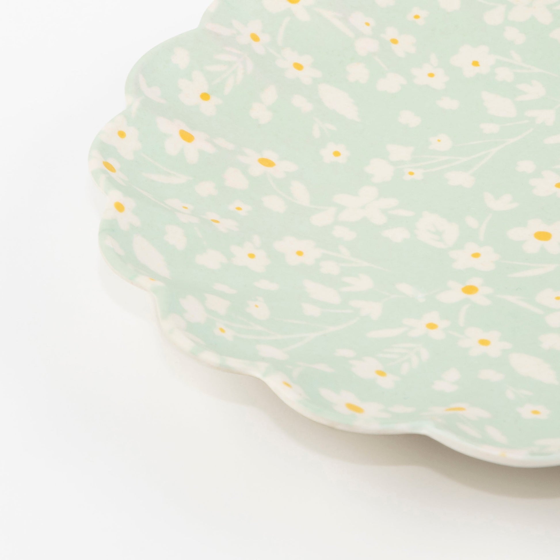 Floral Assorted Bamboo Large Plates, Set of 6