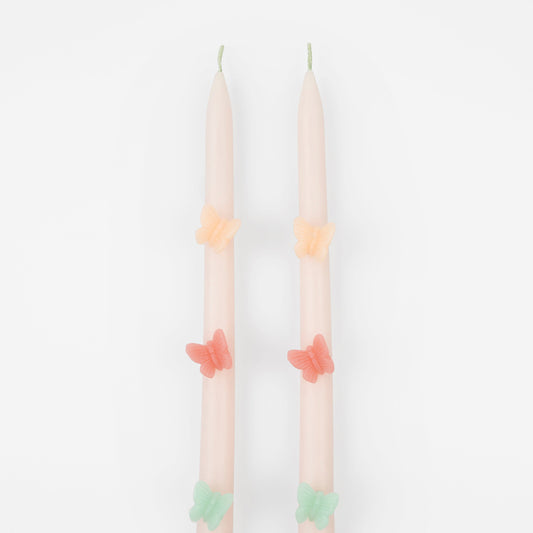 Butterfly Taper Candles, Set of 2