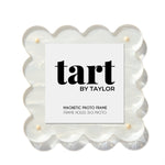 Mini Pearl White Scalloped Acrylic Photo Frame