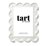 Pearl White Scalloped Acrylic Photo Frame
