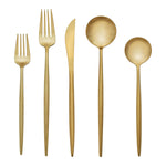 Zephyr Gold Satin 20-Piece Flatware Set