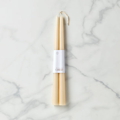 Dipped Parchment 12" Taper Candle, Set of 2
