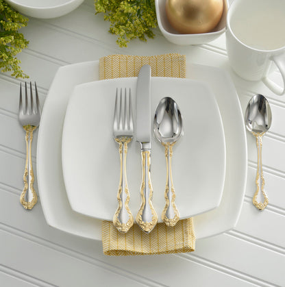 Golden Mandolina 45-Piece Flatware Set