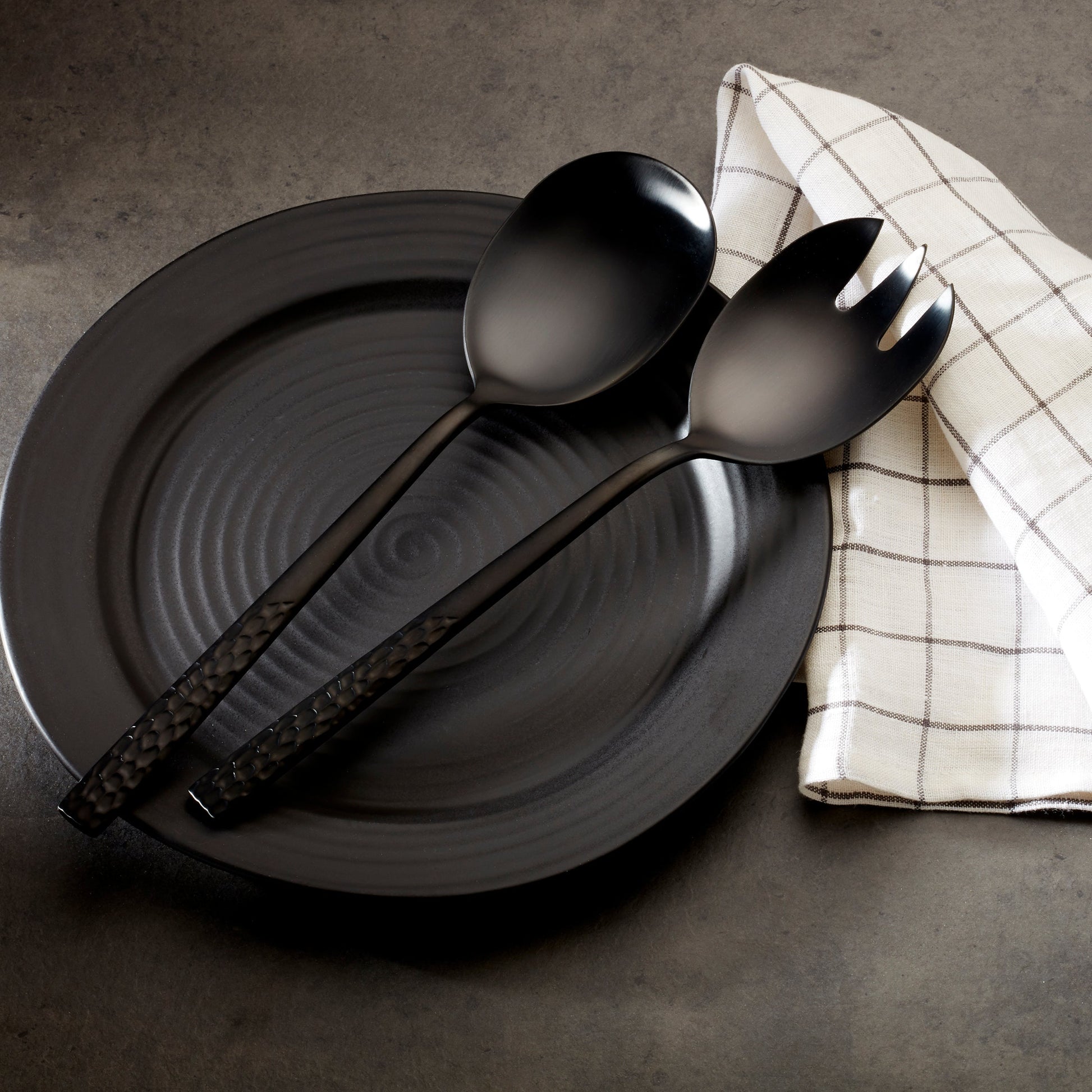 Mezze Midnight 2-Piece Salad Servers